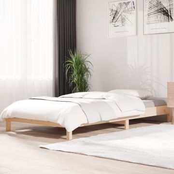 vidaXL Bed stapelbaar 90x190 cm massief grenenhout