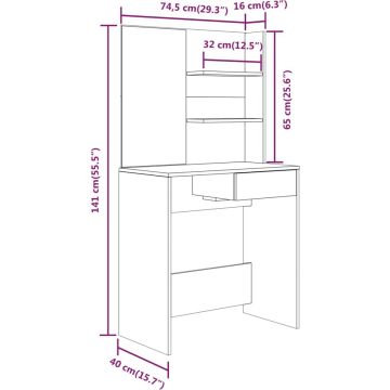 vidaXL-Kaptafel-met-spiegel-74,5x40x141-cm-zwart