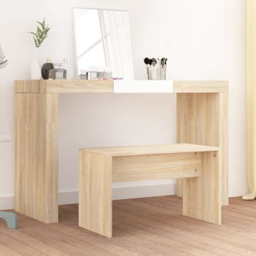 vidaXL Kaptafelkruk 70x35x45 cm bewerkt hout sonoma eikenkleurig