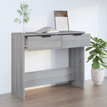 vidaXL Wandtafel 90x36x75 cm bewerkt hout grijs sonoma eikenkleurig