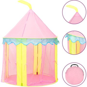 vidaXL Kinderspeeltent 100x100x127 cm roze