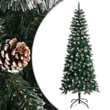 vidaXL Kunstkerstboom met standaard 210 cm PVC groen