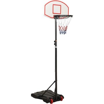 vidaXL Basketbalstandaard 216-250 cm polyetheen wit