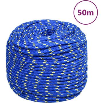 vidaXL Boot touw 6 mm 50 m polypropyleen blauw