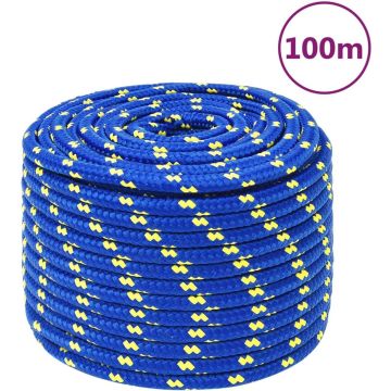 vidaXL Boottouw 12 mm 100 m polypropeen blauw