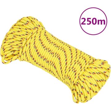 vidaXL Boot touw 3 mm 250 m polypropyleen geel