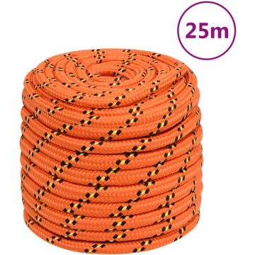 vidaXL Boottouw 16 mm 25 m polypropyleen oranje