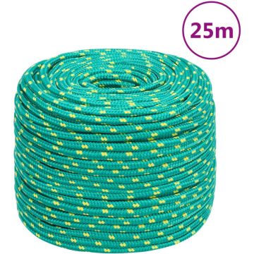 vidaXL Boottouw 6 mm 25 m polypropyleen groen