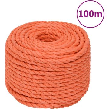 vidaXL Werktouw 24 mm 100 m polypropeen oranje