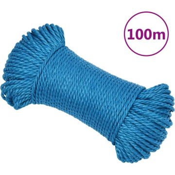 vidaXL Werktouw 3 mm 100 m polypropeen blauw