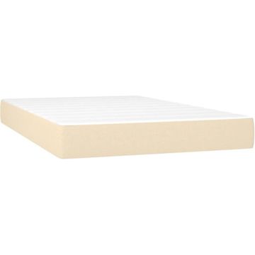 vidaXL Pocketveringmatras 120x200x20 cm stof crèmekleurig