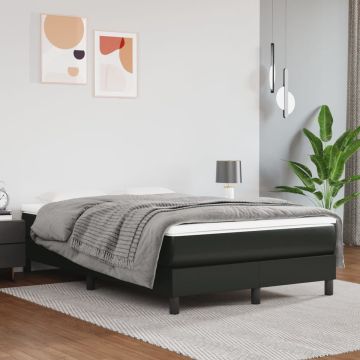 vidaXL Pocketveringmatras 120x200x20 cm kunstleer zwart