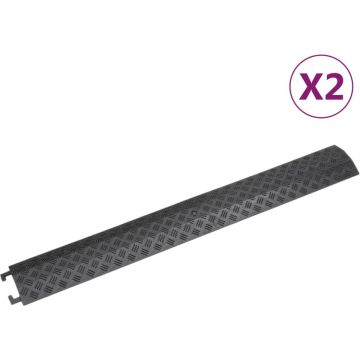 vidaXL Kabelbeschermers drempel 2 st 98,5 cm zwart