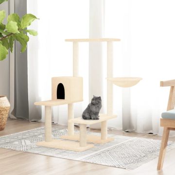 vidaXL-Kattenmeubel-met-sisal-krabpalen-94,5-cm-crèmekleurig