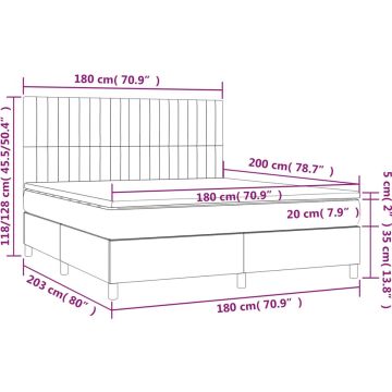 vidaXL-Boxspring-met-matras-en-LED-stof-donkerbruin-180x200-cm