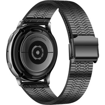 Just in Case - Samsung Galaxy Watch4 / Watch5 Bandje - Stalen band 20mm - Zwart