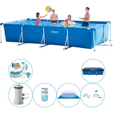 Zwembad Inclusief Accessoires - Frame Pool Rechthoekig 450x220x84 cm