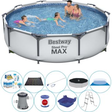 Steel Pro MAX Rond 305x76 cm - Deluxe Zwembad Pakket