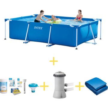 Zwembad - Frame Pool - 300 x 200 x 75 cm - Inclusief WAYS Onderhoudspakket, Filterpomp &amp; Grondzeil