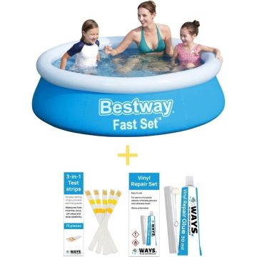 Bestway Zwembad - Fast Set - 183 x 51 cm - Inclusief Reparatiesetje &amp; 75 Teststrips