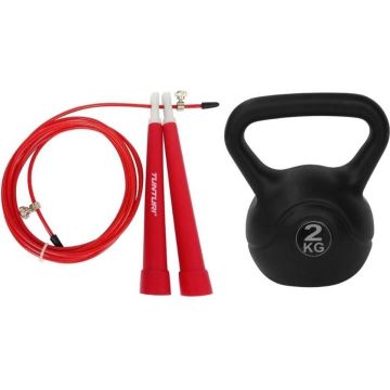 Tunturi - Fitness Set - Springtouw Rood - Kettlebell 2 kg
