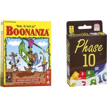 Spellenbundel - Kaartspellen - 2 Stuks - Boonanza &amp; Phase 10