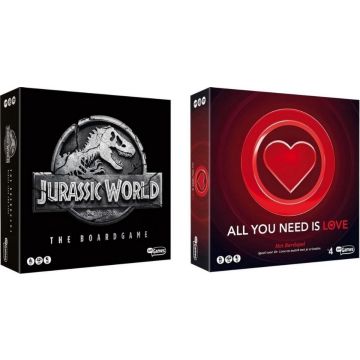 Spellenbundel - 2 Stuks - Jurassic World the boardgame &amp; All You Need Is Love Bordspel