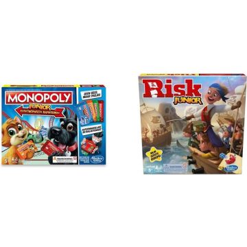 Spellenbundel - 2 Stuks - Monopoly Junior Elektronisch Bankieren &amp; Risk Junior