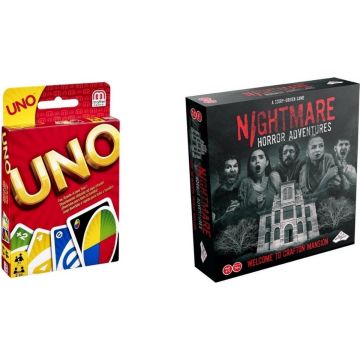 Spellenbundel - 2 Stuks - Uno &amp; Nightmare Horror Adventures