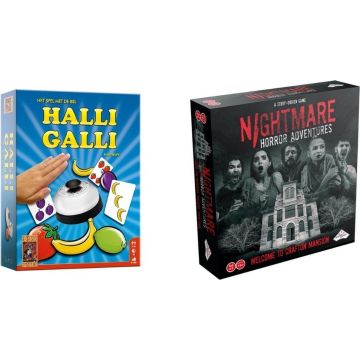 Spellenbundel - 2 Stuks - Halli Galli &amp; Nightmare Horror Adventures