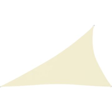 Decoways - Zonnescherm driehoekig 4x5x6,4 m oxford stof crèmekleurig