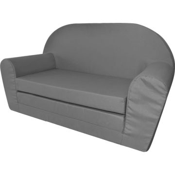 Decoways - Loungestoel voor kinderen uitklabaar grijs