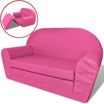 Decoways - Loungestoel voor kinderen uitklapbaar roze