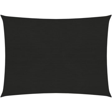 Decoways - Zonnezeil 160 g/mÂ² 3x4 m HDPE zwart