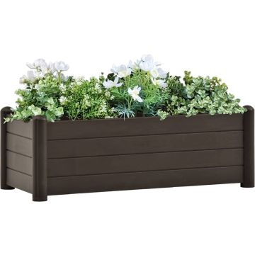 Decoways - Plantenbak verhoogd 100x43x35 cm PP mokka