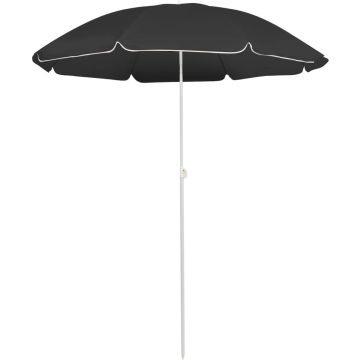 Decoways - Parasol met stalen paal 180 cm antracietkleurig