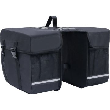 Decoways - Fietstas voor bagagedrager dubbel waterdicht 35 L zwart