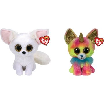 Ty - Knuffel - Beanie Boo's - Phoenix Fox &amp; Yips Chihuahua