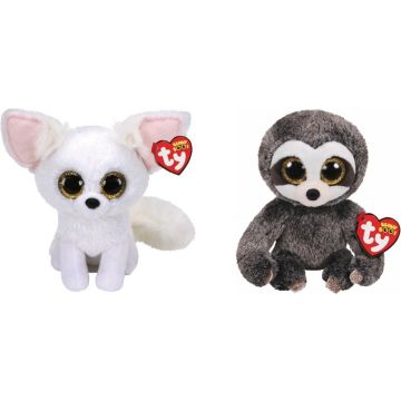 Ty - Knuffel - Beanie Boo's - Phoenix Fox &amp; Dangler Sloth