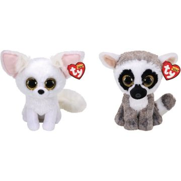 Ty - Knuffel - Beanie Boo's - Phoenix Fox &amp; Linus Lemur