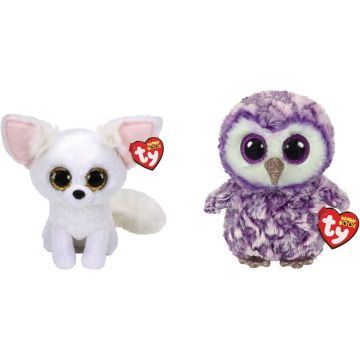 Ty - Knuffel - Beanie Boo's - Phoenix Fox &amp; Moonlight Owl