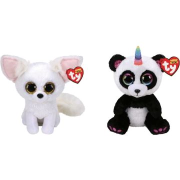 Ty - Knuffel - Beanie Boo's - Phoenix Fox &amp; Paris Panda