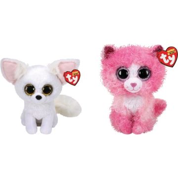 Ty - Knuffel - Beanie Boo's - Phoenix Fox &amp; Reagan Cat