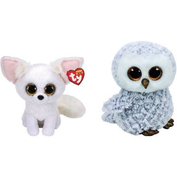 Ty - Knuffel - Beanie Boo's - Phoenix Fox &amp; Owlette Owl