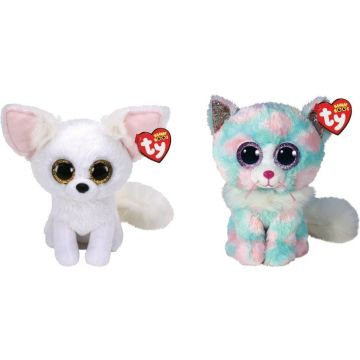 Ty - Knuffel - Beanie Boo's - Phoenix Fox &amp; Opal Cat