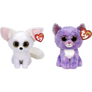 Ty - Knuffel - Beanie Boo's - Phoenix Fox &amp; Cassidy Cat