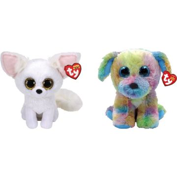 Ty - Knuffel - Beanie Boo's - Phoenix Fox &amp; Max Dog