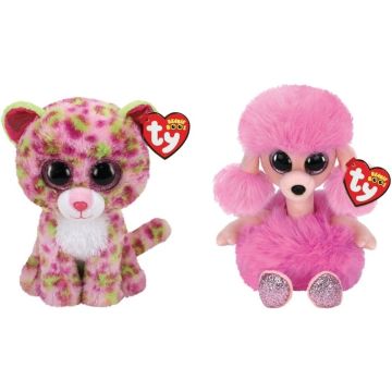 Ty - Knuffel - Beanie Boo's - Lainey Leopard &amp; Camilla Poodle