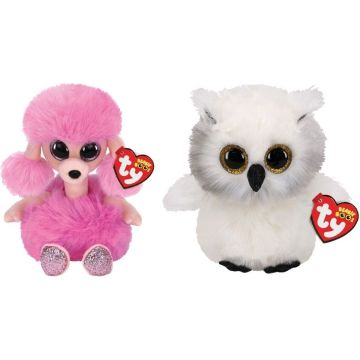 Ty - Knuffel - Beanie Boo's - Camilla Poodle &amp; Austin Owl