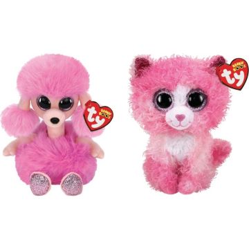 Ty - Knuffel - Beanie Boo's - Camilla Poodle &amp; Reagan Cat